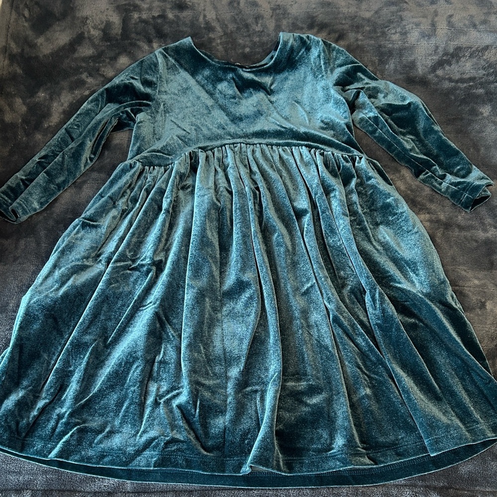 Vignette Velvet Blue Green Dress 5Y